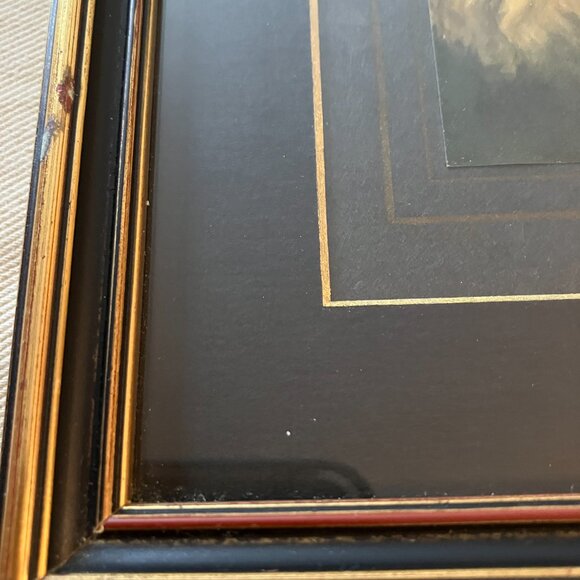 Vintage Framed Picture Elizabethan Woman with Smile - Picture 5 of 7